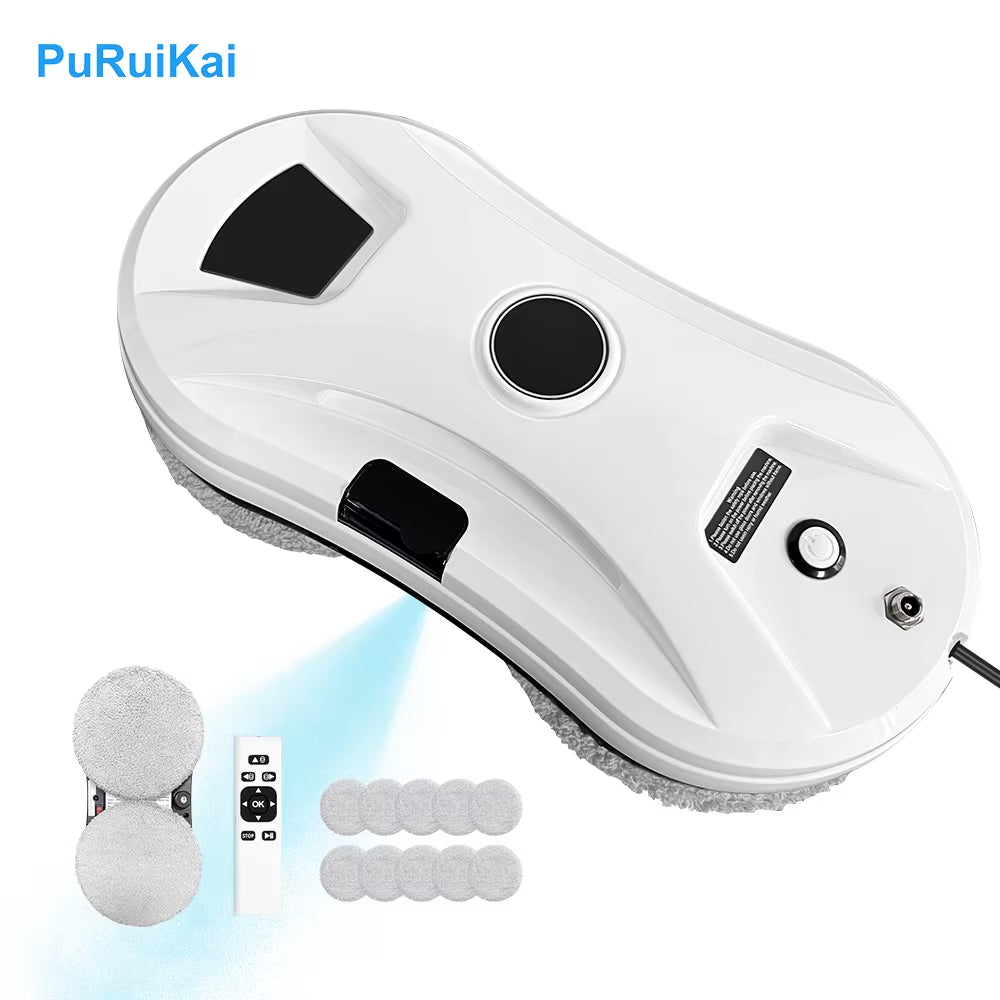 Automatic Window Cleaning Robot Auto Water Spray AI Path Planning,Remote Control, Edge Detection for Streak-Free Glass