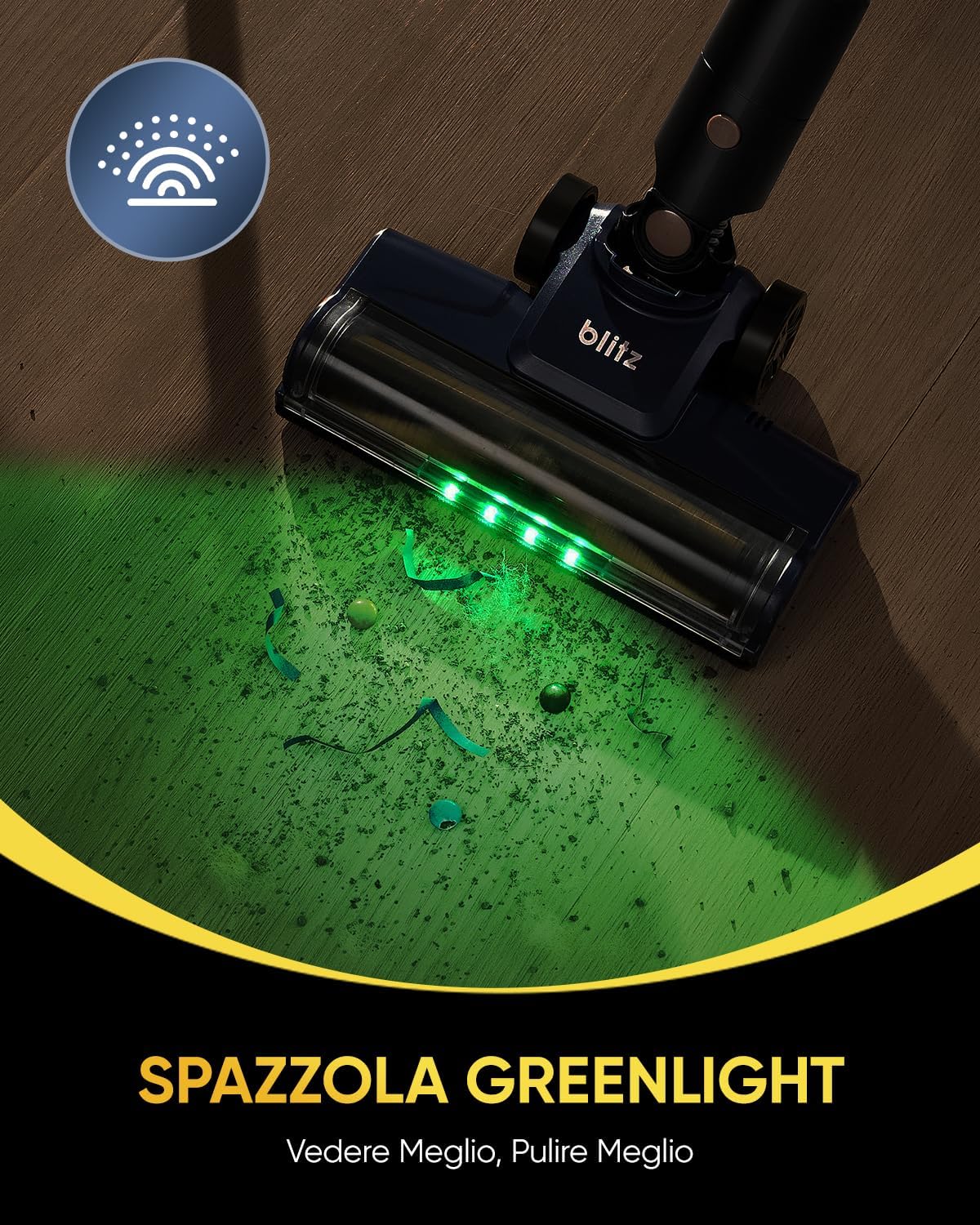 V12 Aspirapolvere Senza Fili 58000Pa/ 50Min Aspirapolvere Lavapavimenti Potente Scopa Elettrica Senza Fili Antigroviglio,Ultraleggero,Aspirapolvere Senza Sacco