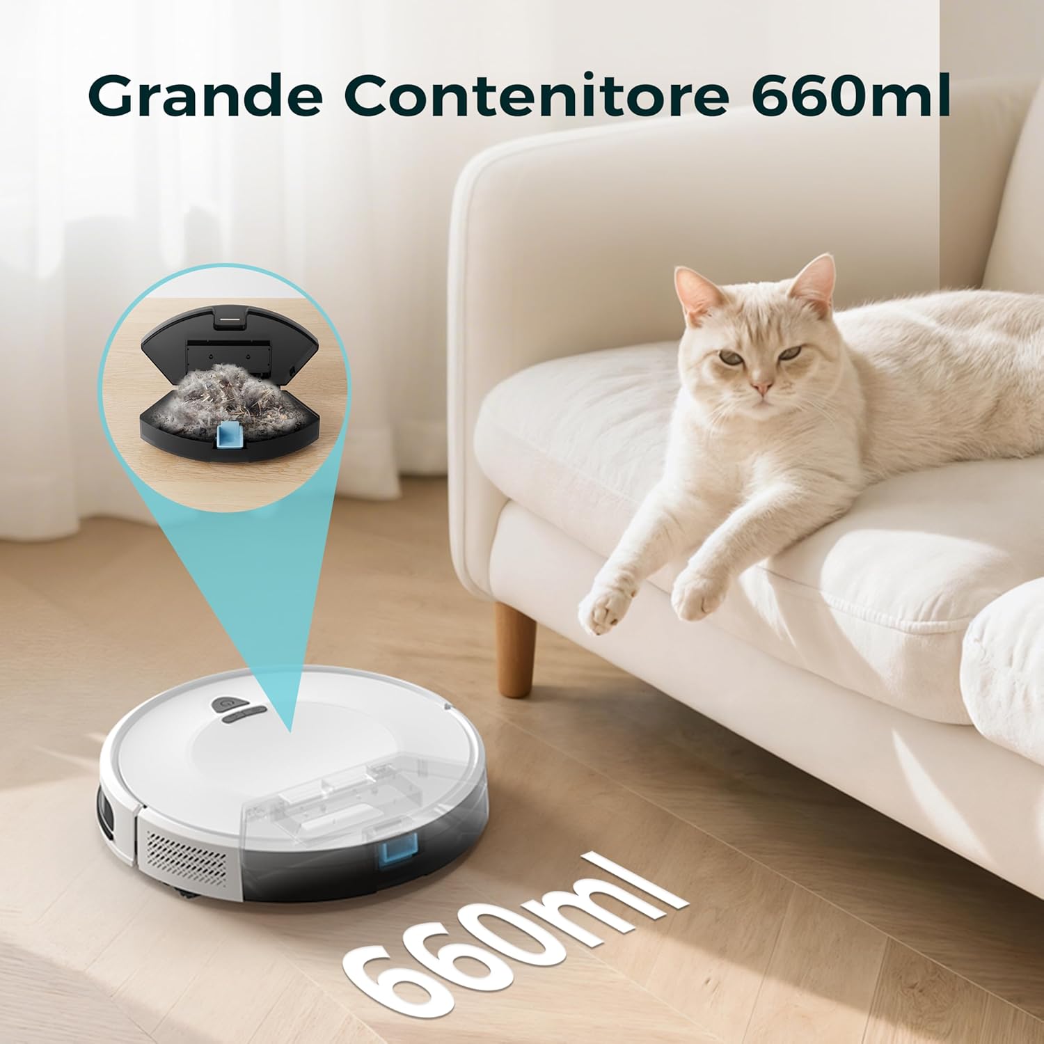 6000 Pa Robot Aspirapolvere Lavapavimenti Con Mappatura, 