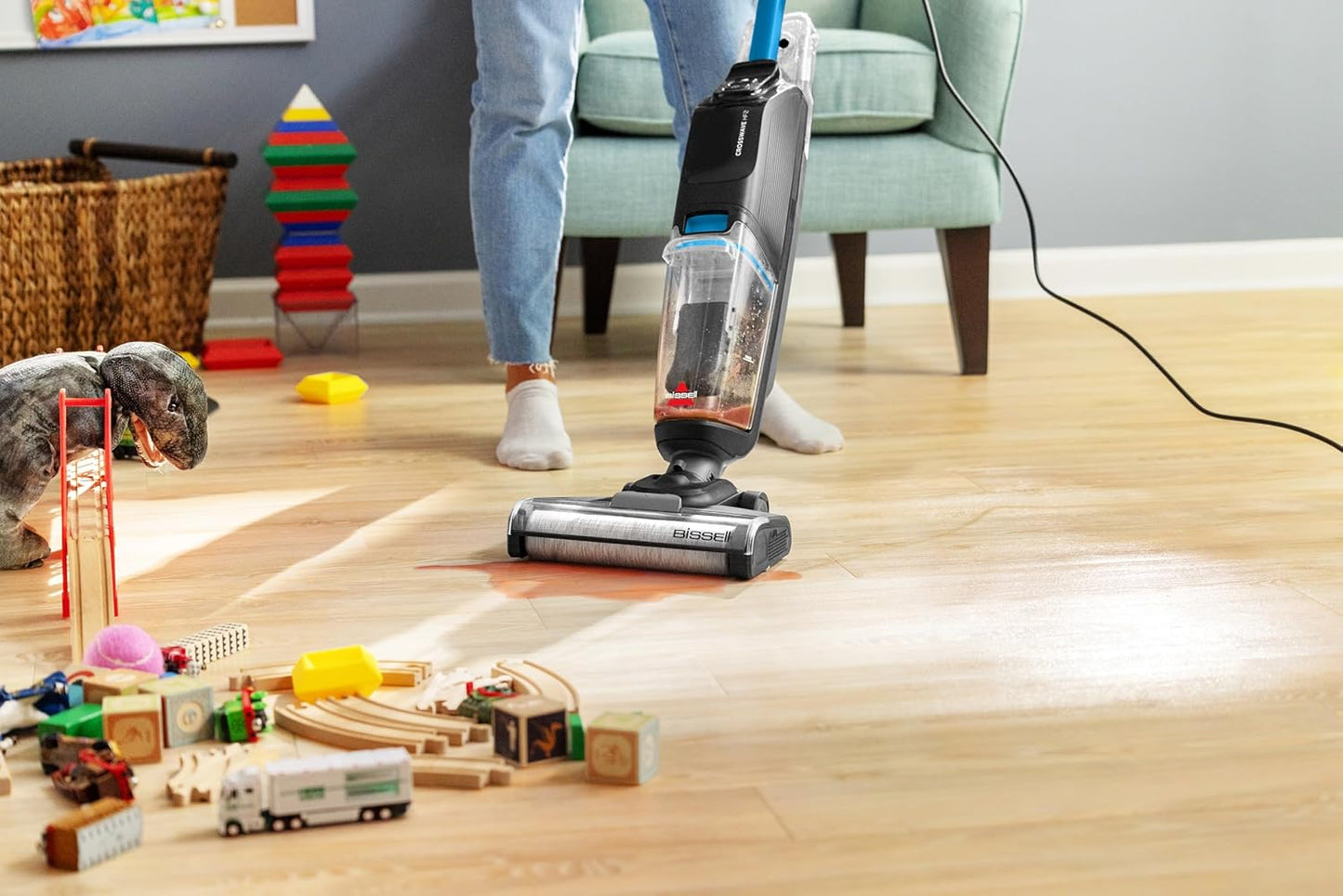 Crosswave HF2, Aspirapolvere Con Filo, Aspira E Lava Insieme, Scopa Elettrica Leggero, Lavasciuga Pavimenti, Lavapavimenti Potente, Vacuum Cleaner, Solo per Pavimenti Duri, 3845N