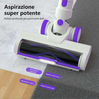 550W/45KPA Aspirapolvere Senza Fili Scopa Elettrica Senza Fili Con Display Intelligente E Anti-Avvolgimento Scope Elettriche per Pavimenti Tappeti Peli Animali Domestici