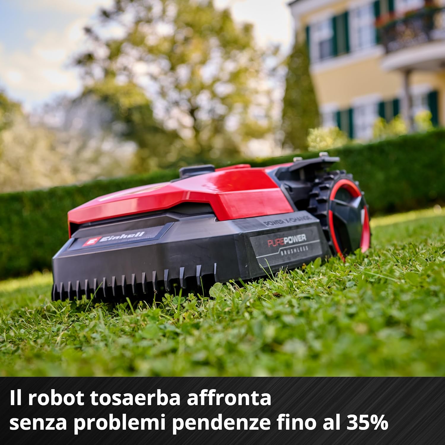 Tosaerba Robotizzato FREELEXO 500 Power X-Change (18 V, Controllo App, IPX5, Aggiornamenti Over-The-Air via Wi-Fi, Incl. Set Di Installazione per 500 M² + 2,5 Ah Plus)