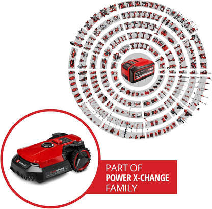 Tosaerba Robotizzato FREELEXO 500 Power X-Change (18 V, Controllo App, IPX5, Aggiornamenti Over-The-Air via Wi-Fi, Incl. Set Di Installazione per 500 M² + 2,5 Ah Plus)