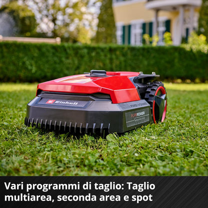 Tosaerba Robotizzato FREELEXO 500 Power X-Change (18 V, Controllo App, IPX5, Aggiornamenti Over-The-Air via Wi-Fi, Incl. Set Di Installazione per 500 M² + 2,5 Ah Plus)
