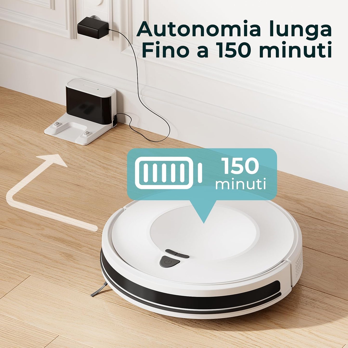 6000 Pa Robot Aspirapolvere Lavapavimenti Con Mappatura, 