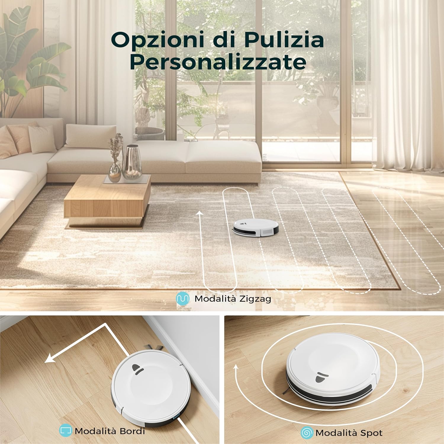 6000 Pa Robot Aspirapolvere Lavapavimenti Con Mappatura, 