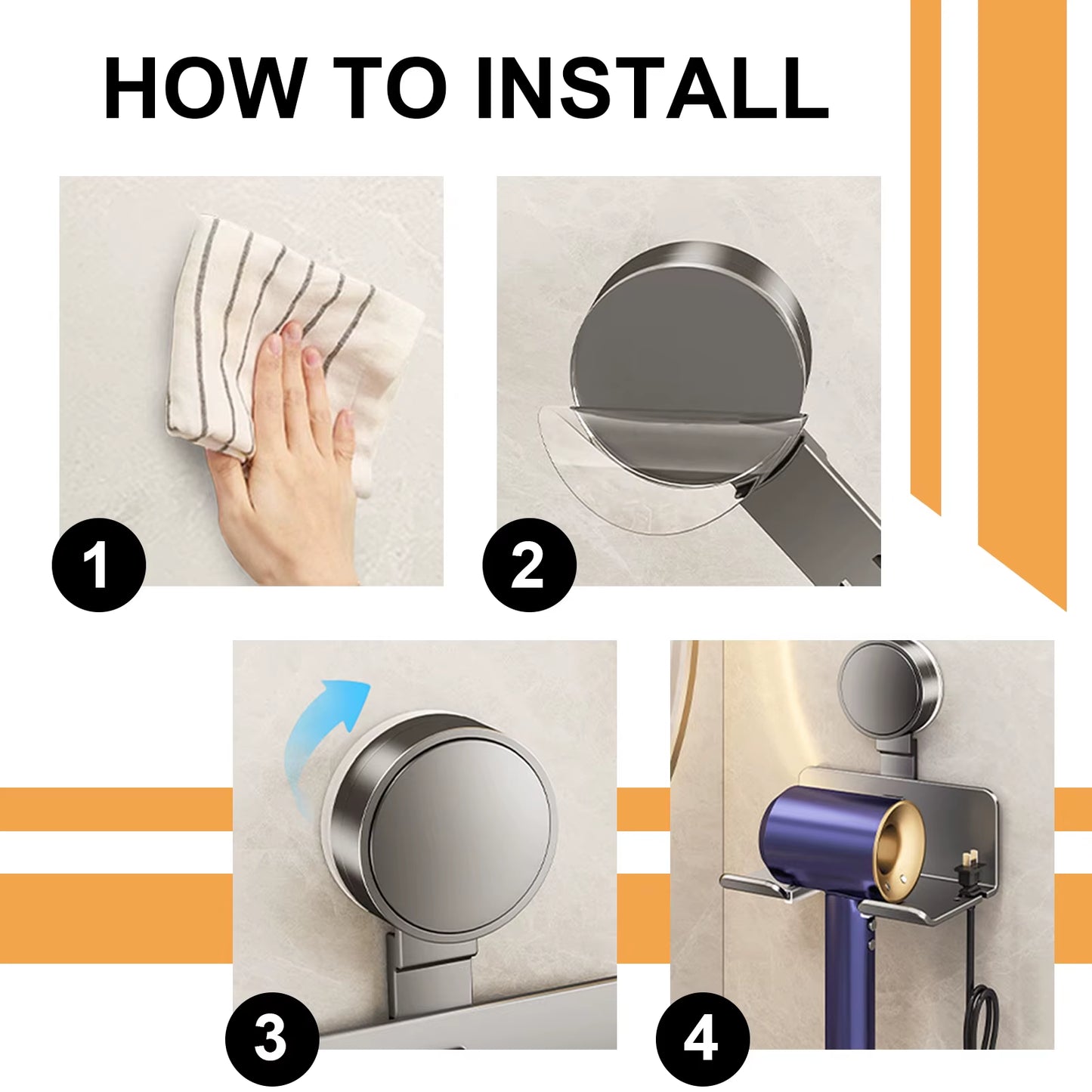 Hair Dryer Holder Wall Dryer Cradle Straightener Stand Hairdryer