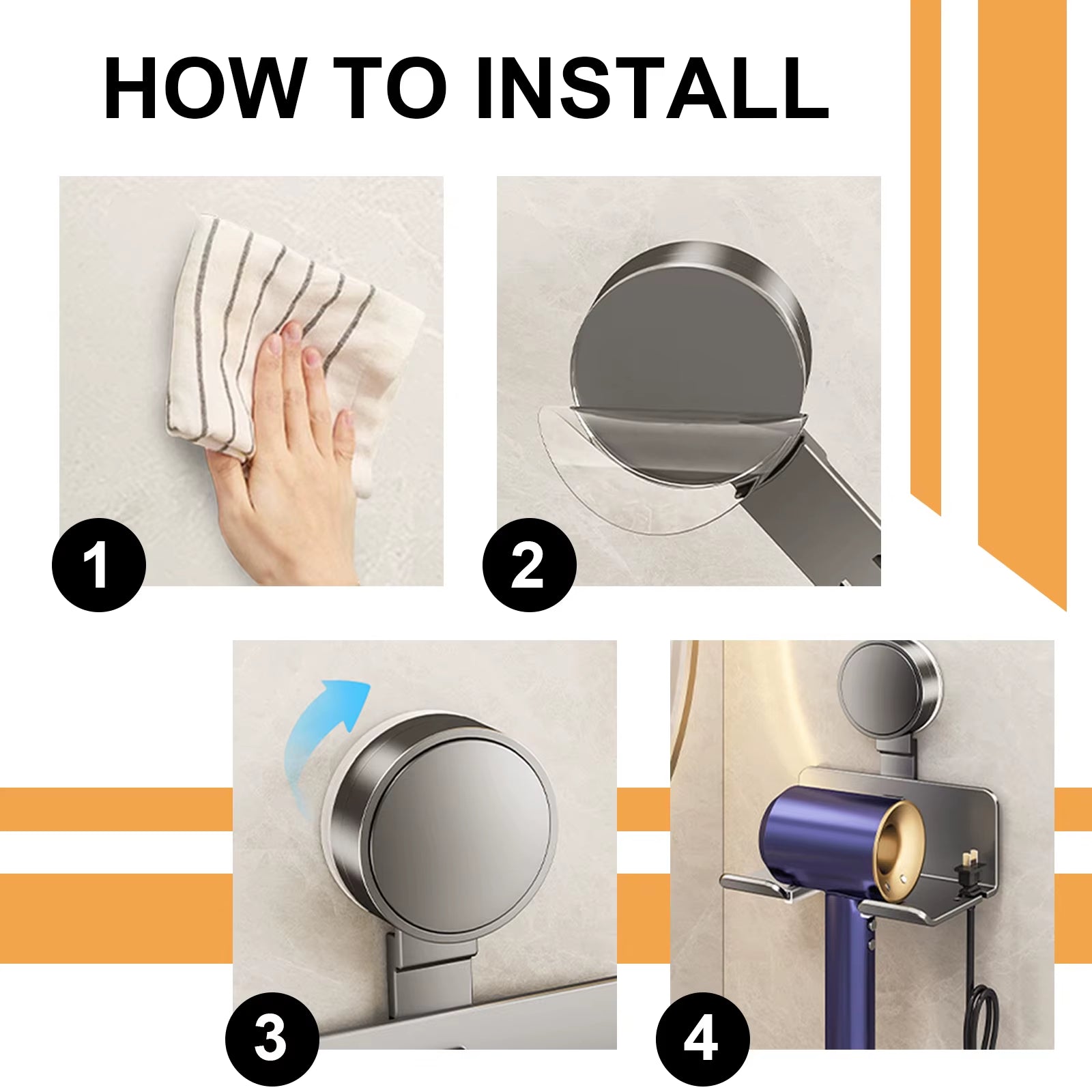 Hair Dryer Holder Wall Dryer Cradle Straightener Stand Hairdryer