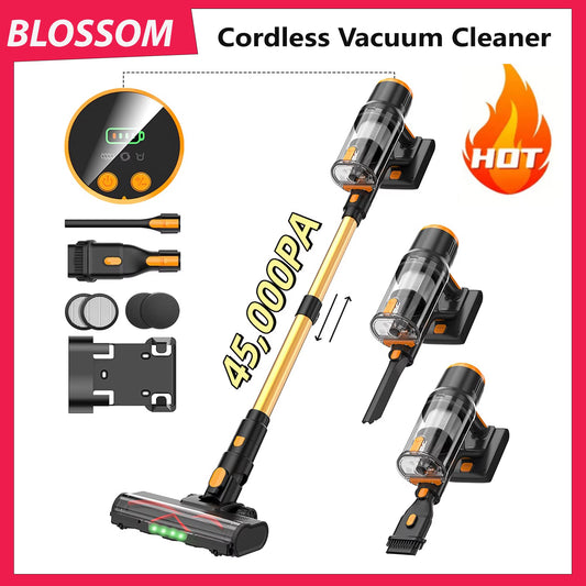 Powerful Cordless Handheld Vacuum Cleaner - 550W Suction for Effortless Cleaning