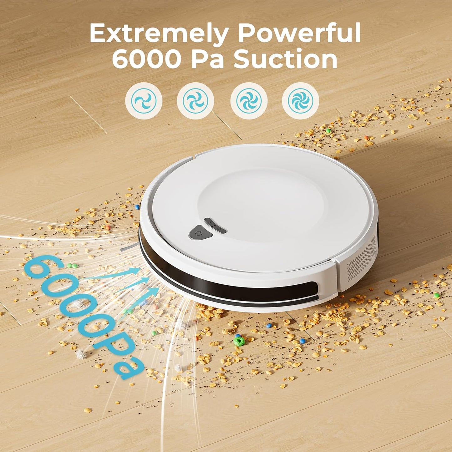 6000 Pa Robot Aspirapolvere Lavapavimenti Con Mappatura, 