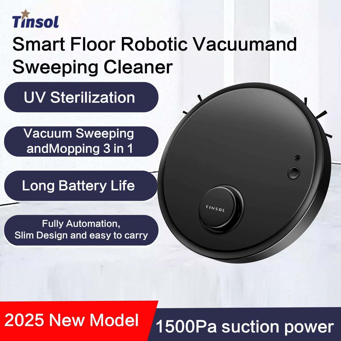  Robot Vacuum Cleaner 3In1 Smart Wireless