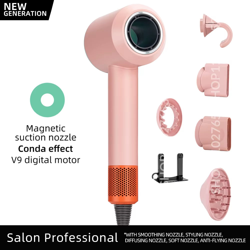 5 in 1 Electric Ionic Hair Dryer High Speed Bladeless Hairdryer 