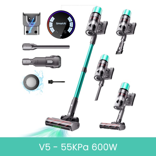 Smartai V6 Cordless Vacuum Cleaner 65KPA 650W Powerful Stick Vacuum