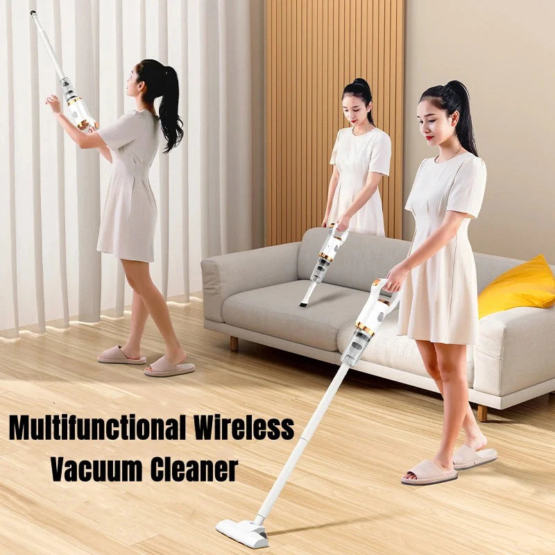 Multifunctional Handheld Vacuum Cleaner Wireless Strong Suction Floor Brush Home and Car Use Cordless Cleaning Robot