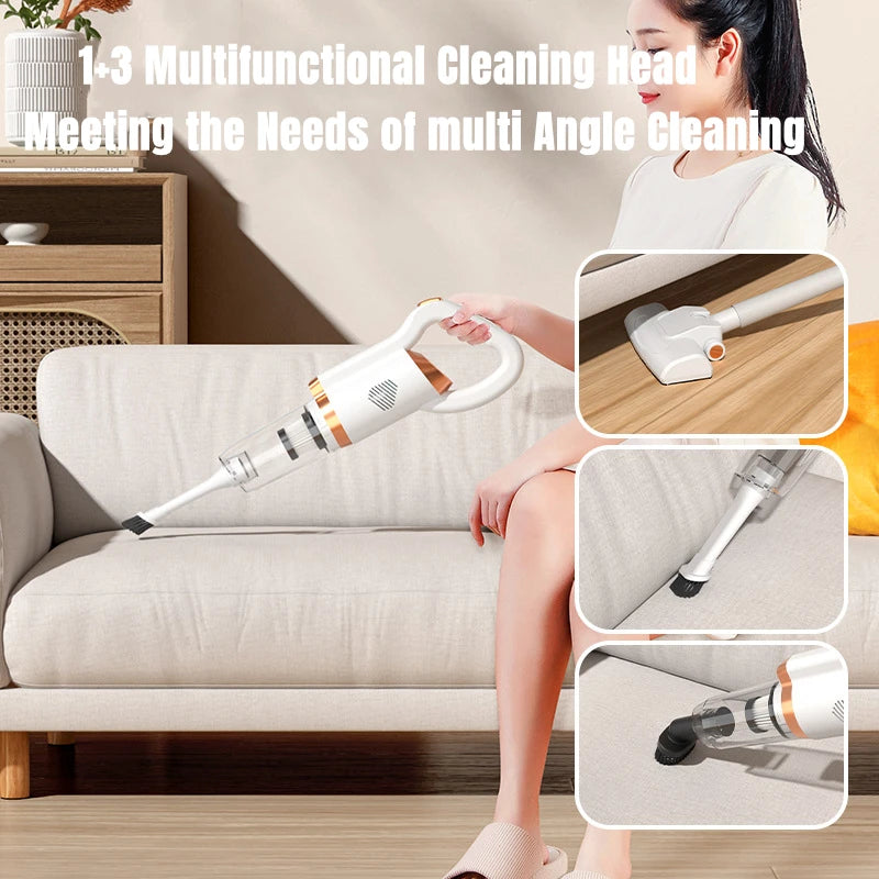 Multifunctional Handheld Vacuum Cleaner Wireless Strong Suction Floor Brush Home and Car Use Cordless Cleaning Robot