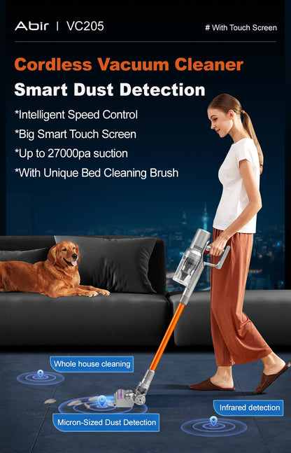 Cordless Handheld Vacuum Cleaner Touch Screen