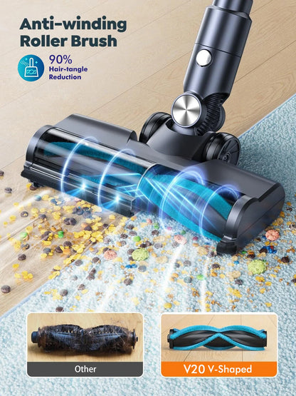 V20 Handheld Vacuum Cleaner 50Kpa 550W Wireless Vacuum Cleaner Home Appliance Cordless Removable Battery LED Display