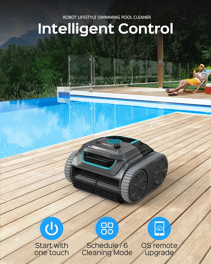 Robot Pool Cleaner Vacuum Cleaner Cordless APP Route Planning Wall Climbing Max Cleaning Area120M² for Tiles