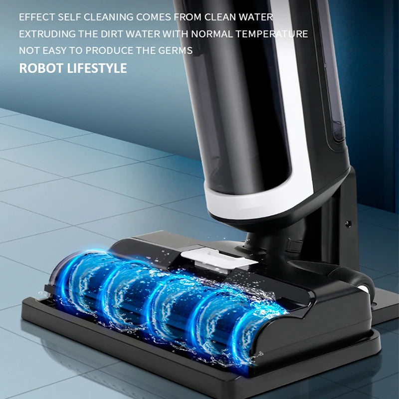 Wet Dry Vacuum Cleaner Cordless Handhed Cleaning Robot Wireless Rl8Pro Voice Assistant Low Noise 14000Pa Suction Battery 4000Mah