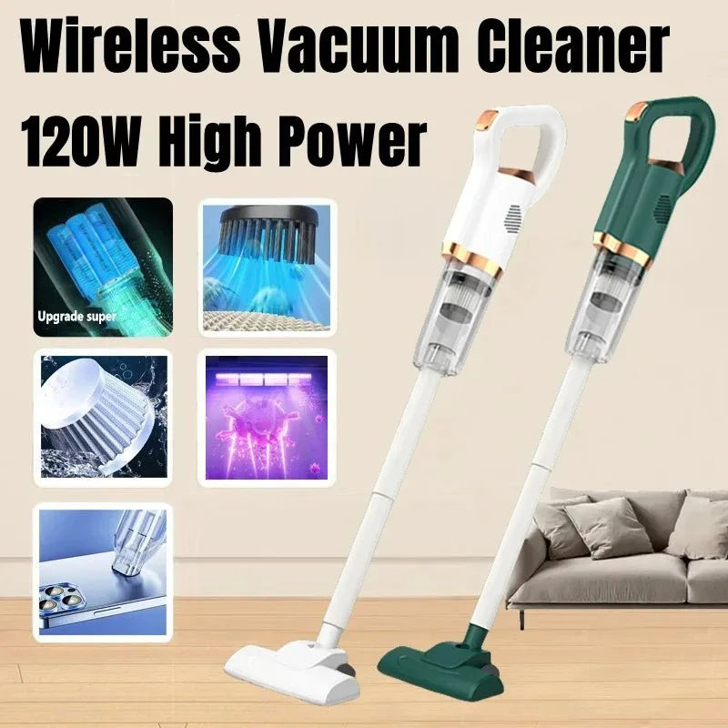 Multifunctional Handheld Vacuum Cleaner Wireless Strong Suction Floor Brush Home and Car Use Cordless Cleaning Robot