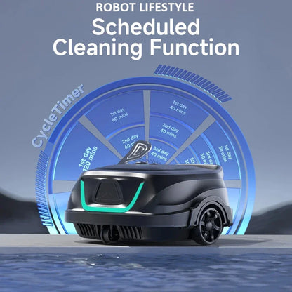 Swimming Pools Vacuum Cleaner Wireless for Floor Smart Cleaning Robot Auto-Parking Dual-Layer Filtration120Mins Running Time