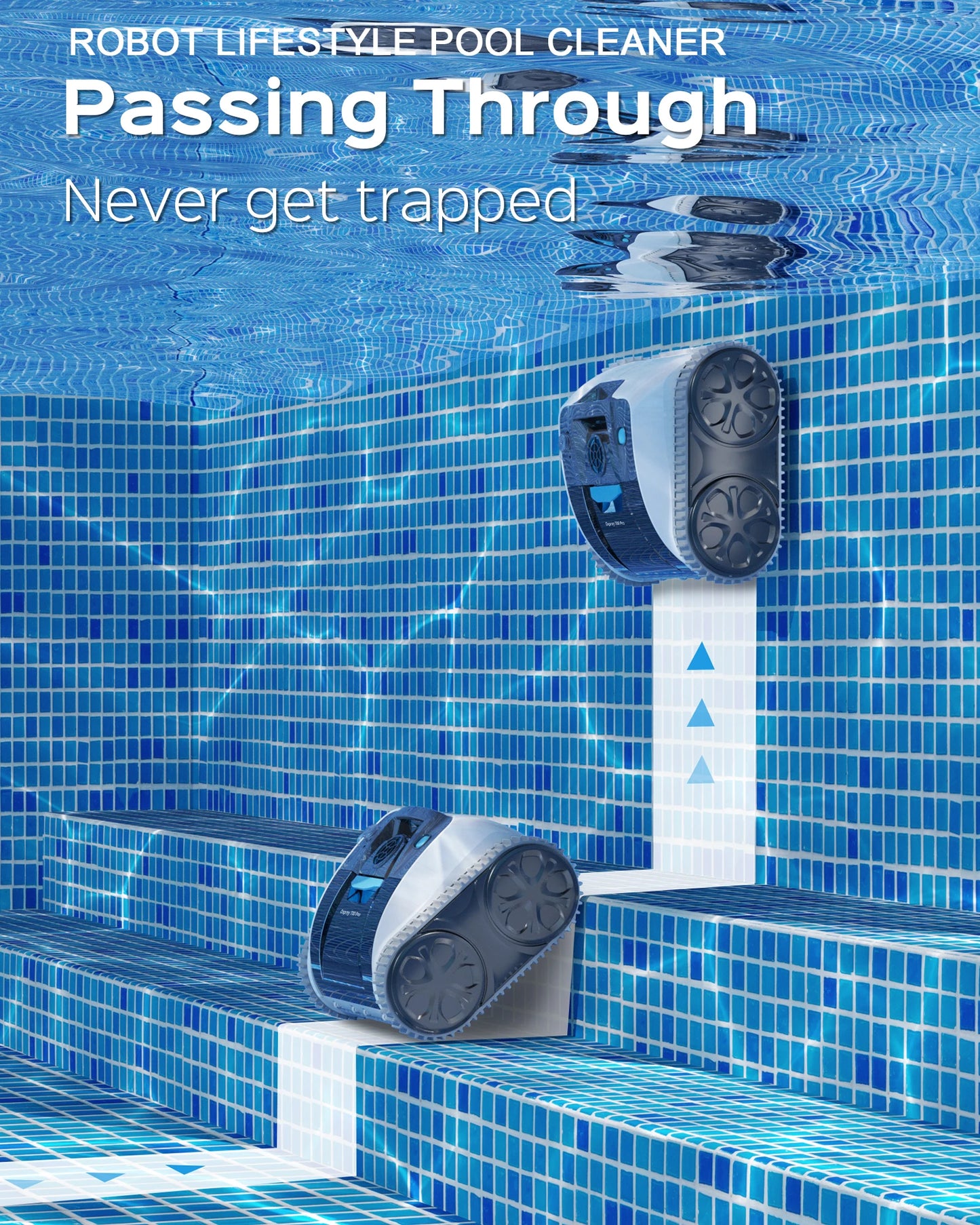 Automatic Swimming Pool Robot Cleaner without Wire 3312Pro Battery 9200Mah APP Route Planning Select Cleaning Mode Self-Beaching