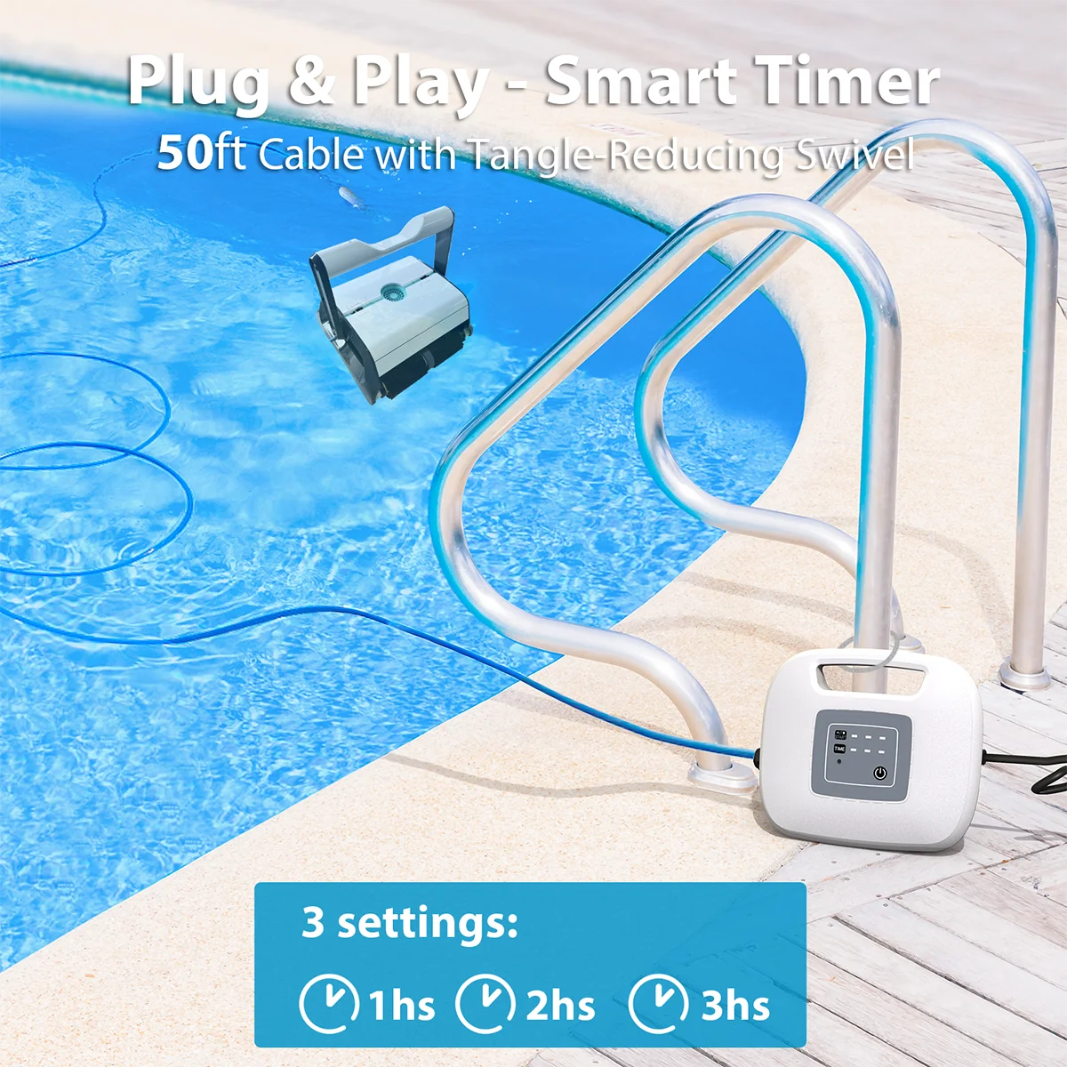 Robot Vacuum Cleaner for Pool Commercial Cleaning Robots HJ2052 with 18M Cable 118W