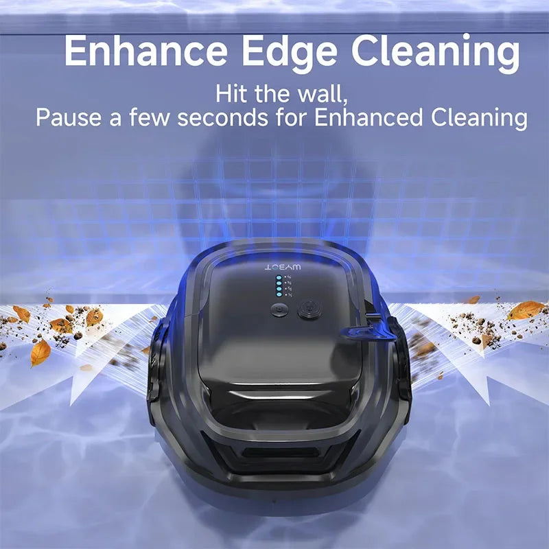 Swimming Pools Vacuum Cleaner Wireless for Floor Smart Cleaning Robot Auto-Parking Dual-Layer Filtration120Mins Running Time