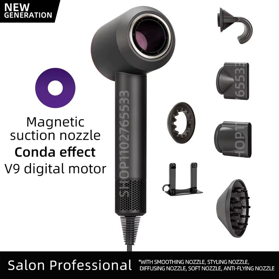 5 in 1 Electric Ionic Hair Dryer High Speed Bladeless Hairdryer 
