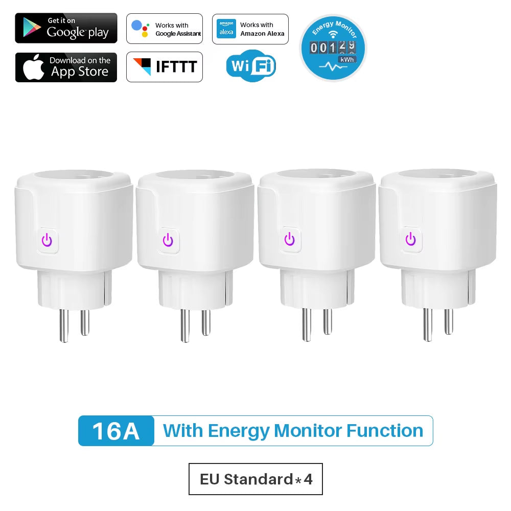  Wifi Smart Plug Socket with Power Energy Monitor EU Multi Plug 