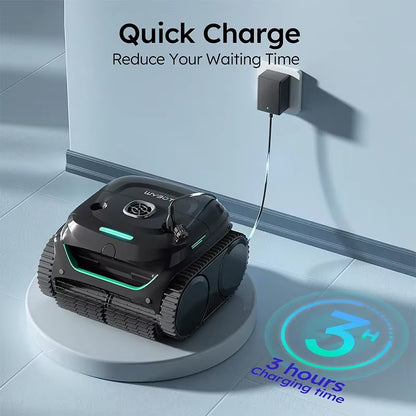 Wireless Robot Swimming Rool Cleaner C2 Wash Waterline Wall Floor Dual-Layer Filtration Running Time 180Mins App Control