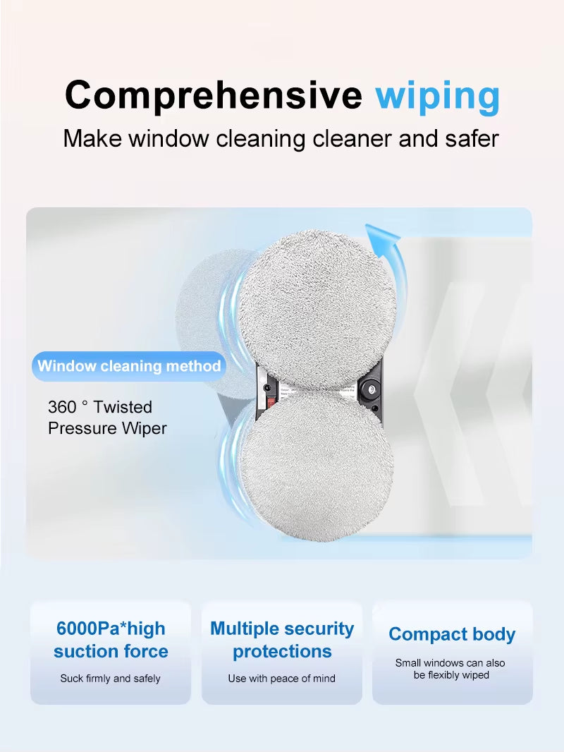 Automatic Window Cleaning Robot Auto Water Spray AI Path Planning,Remote Control, Edge Detection for Streak-Free Glass