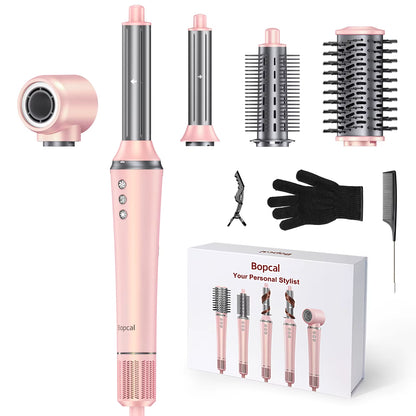 5 in 1 Hair Dryer Hot Air Comb Electric Hair Curling Iron 1200W High Speed Blower Multifunctional Styling Tools Hairdryer