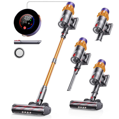 Experience Powerful Cleaning with the Blossom V18 Cordless Vacuum Cleaner - 550W Strong Suction and 60 Minutes of Runtime