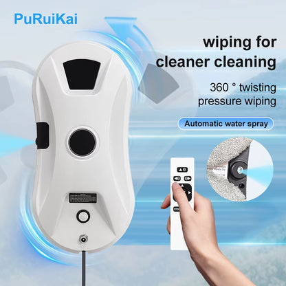 Automatic Window Cleaning Robot Auto Water Spray AI Path Planning,Remote Control, Edge Detection for Streak-Free Glass