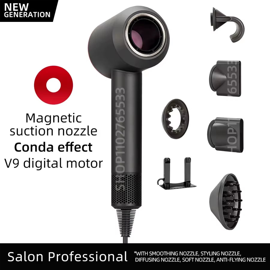 5 in 1 Electric Ionic Hair Dryer High Speed Bladeless Hairdryer 