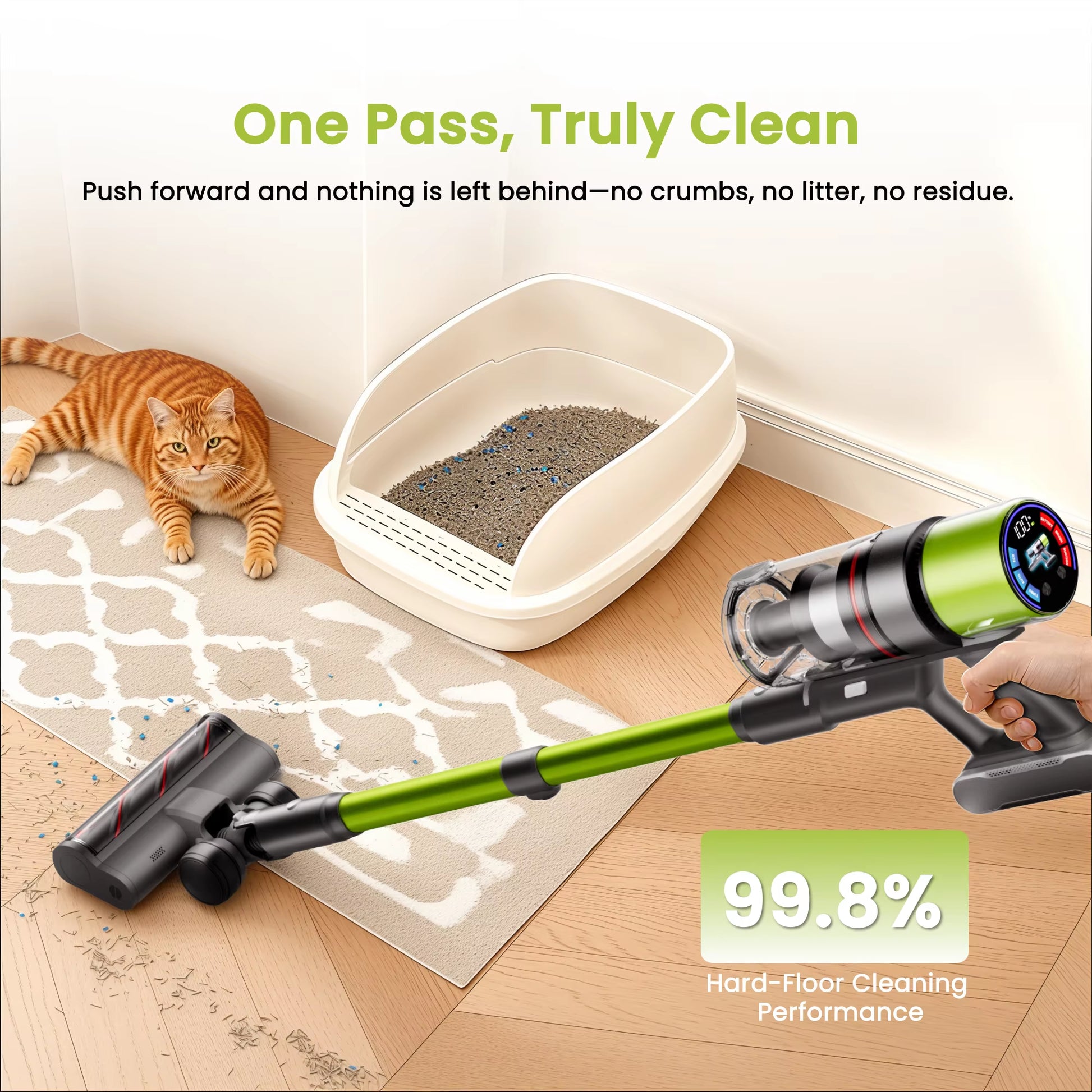 Smartai V6 Cordless Vacuum Cleaner 65KPA 650W Powerful Stick Vacuum