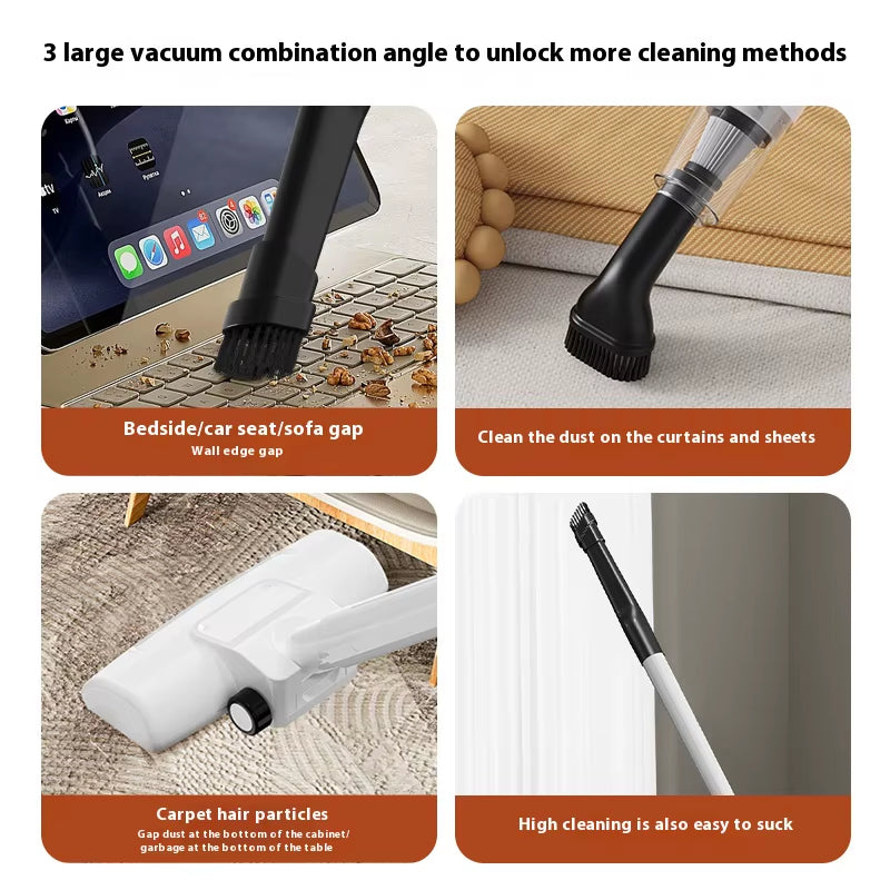 Cordless Vacuum Cleaner 15000Pa Strong Suction Stick Handheld 2 in 1Lightweight for Carpet Hardwood Floor Pet Hair Car Cleaning