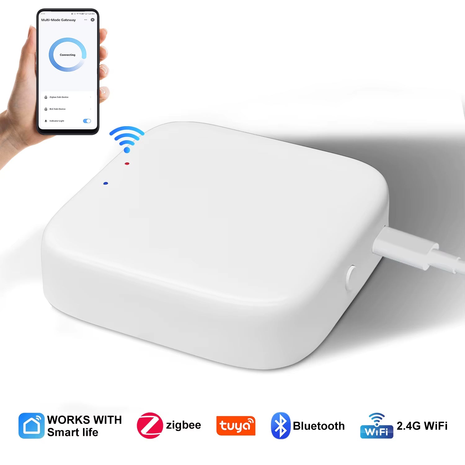 Tuya Smart Bluetooth/Zigbee Hub Smart Life Devices Multi-Mode Gateway Domotica and Home Automation with Alexa Google Home