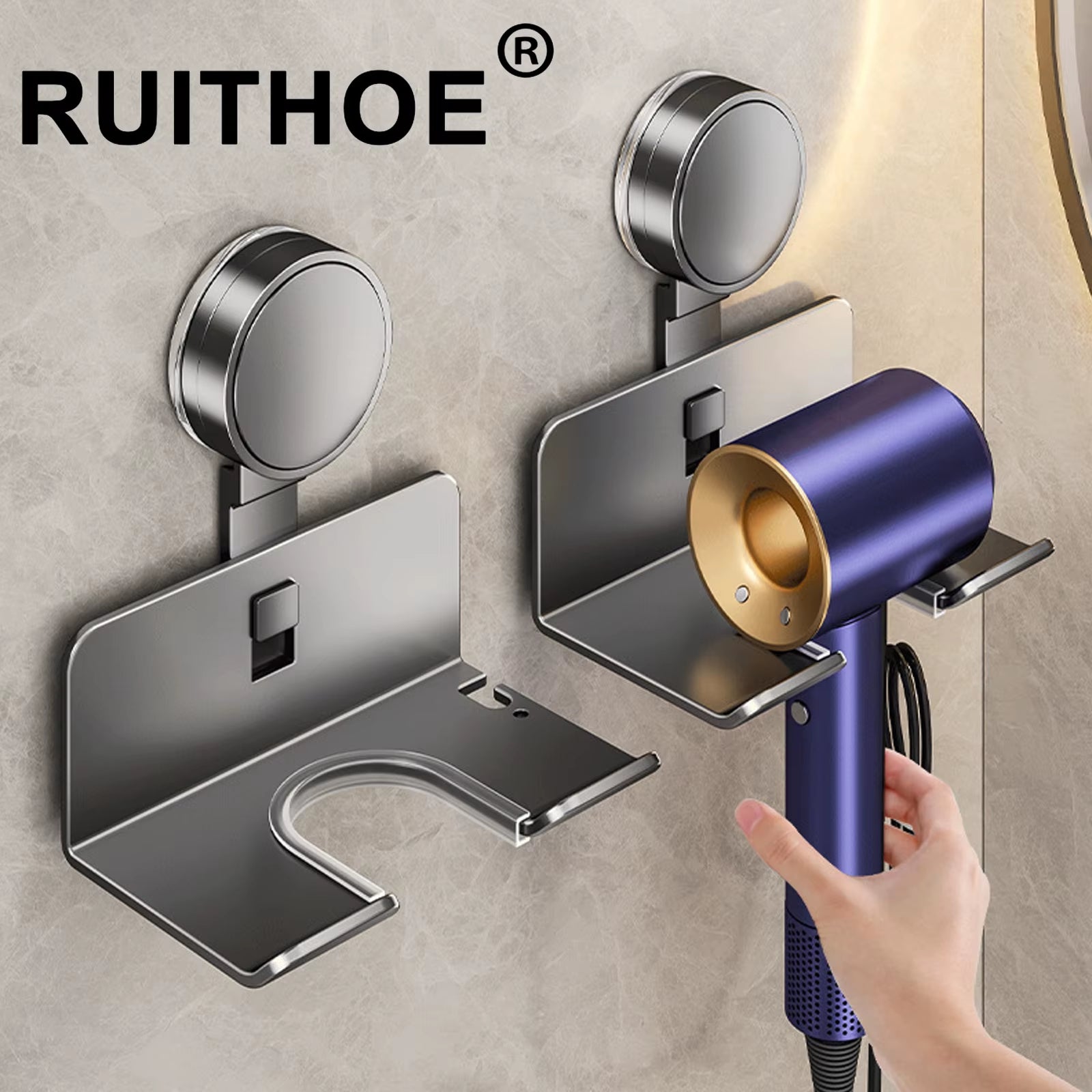 Hair Dryer Holder Wall Dryer Cradle Straightener Stand Hairdryer