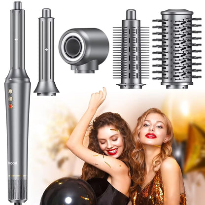 5 in 1 Hair Dryer Hot Air Comb Electric Hair Curling Iron 1200W High Speed Blower Multifunctional Styling Tools Hairdryer