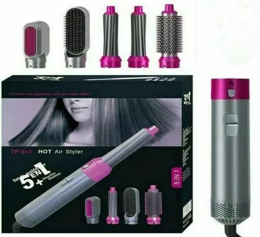 Spazzola Asciugacapelli 5 in 1 Accessori Intercambiabil