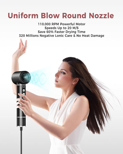 Air Styler 5 in 1, Asciugacapelli 110000 RPM 20M/S,