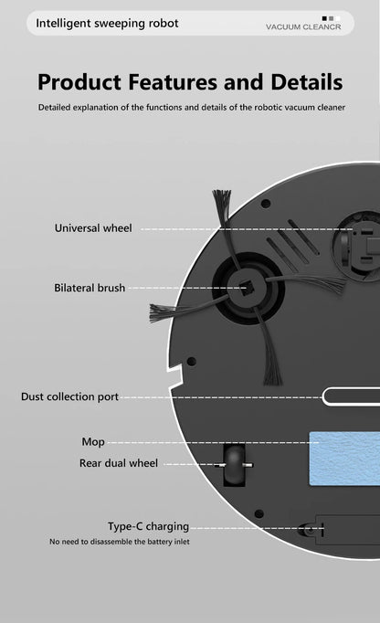  Smart Sweeping Robot 3-In-1 Smart Cleaner Household Rechargeable 