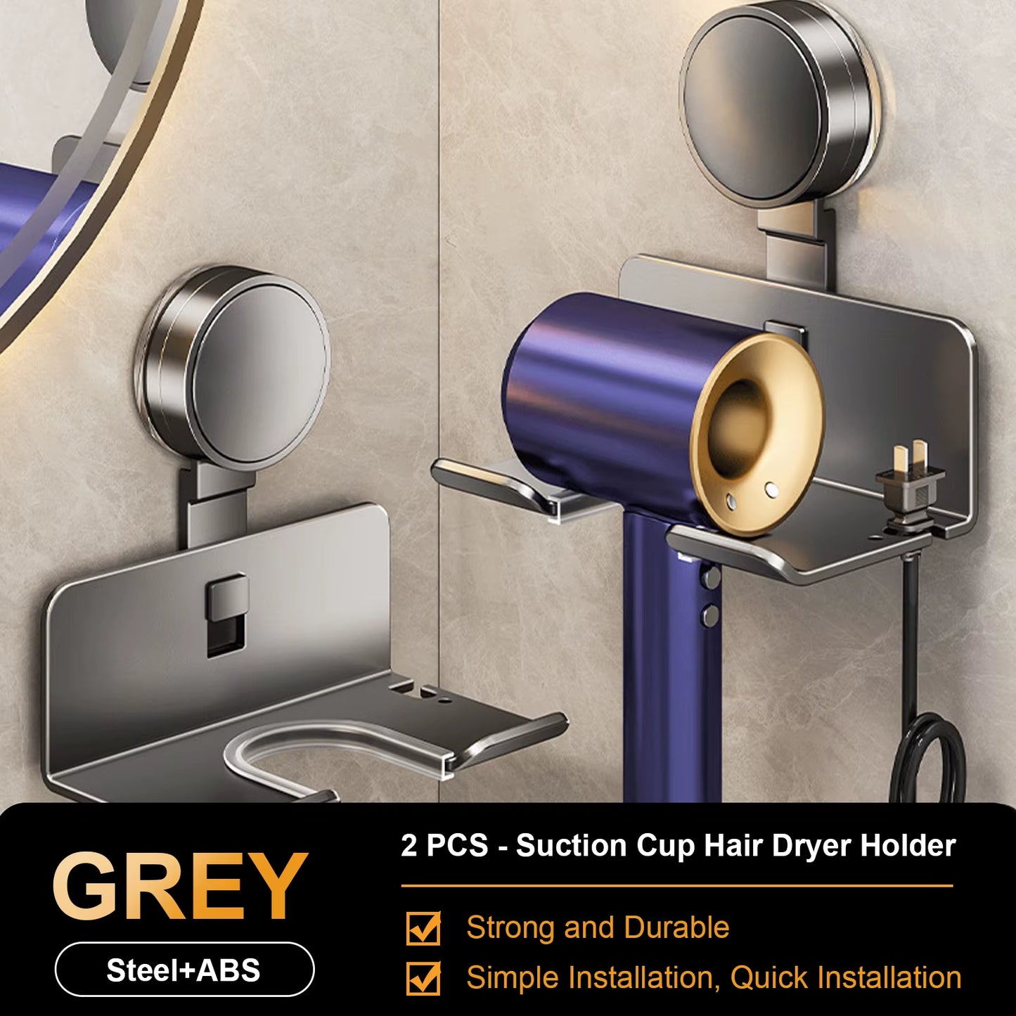 Hair Dryer Holder Wall Dryer Cradle Straightener Stand Hairdryer