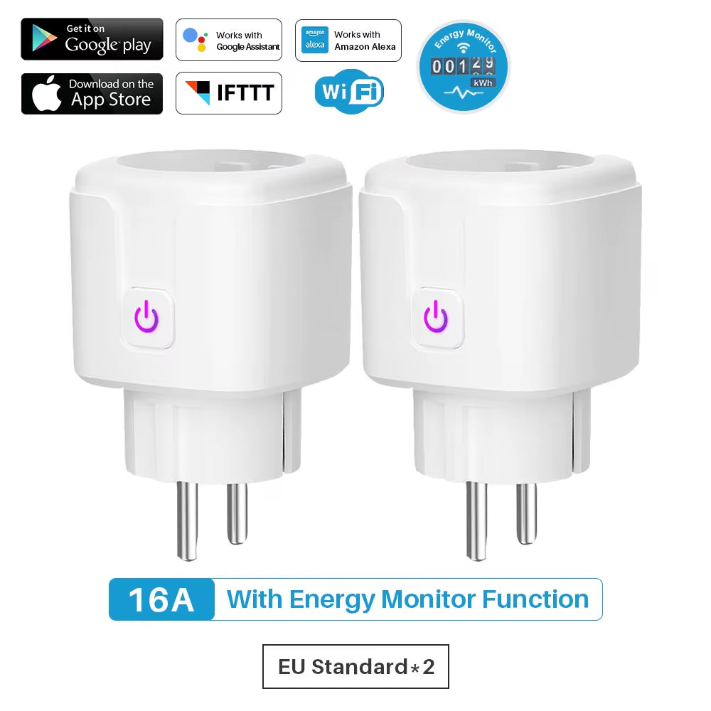  Wifi Smart Plug Socket with Power Energy Monitor EU Multi Plug 