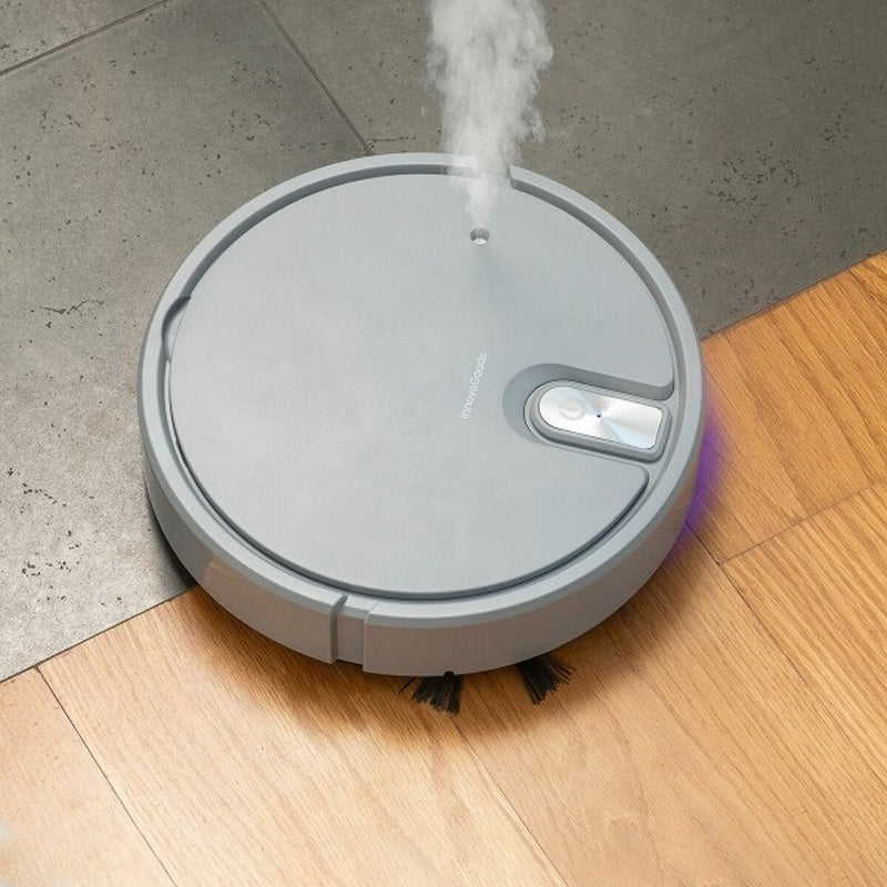 Robot Aspirapolvere Lava Pavimenti per Pulizia 5 in 1 Lucida Disinfetta Luce Uv
