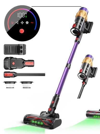 Experience Powerful Cleaning with the Blossom V18 Cordless Vacuum Cleaner - 550W Strong Suction and 60 Minutes of Runtime
